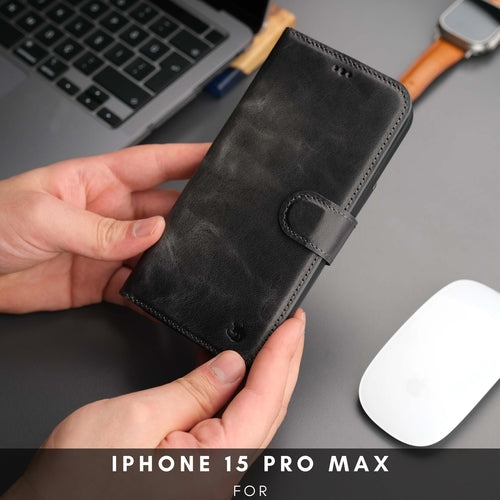 Casper iPhone 16 Pro Wallet Case Leather MagSafe