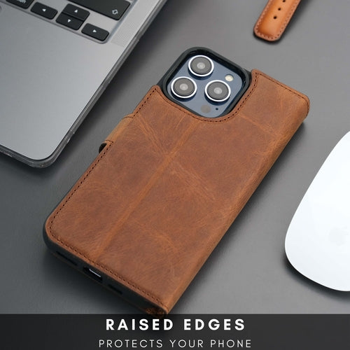 Casper iPhone 16 Pro Wallet Case Leather MagSafe