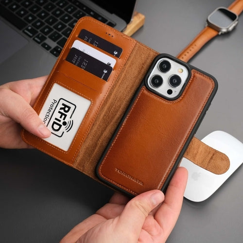 Casper iPhone 16 Pro Wallet Case Leather MagSafe